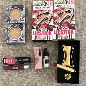 Women Makeup Miss Rose Bundle 6 pieces Lipstick-Powder -Highlighter-Lip Stain